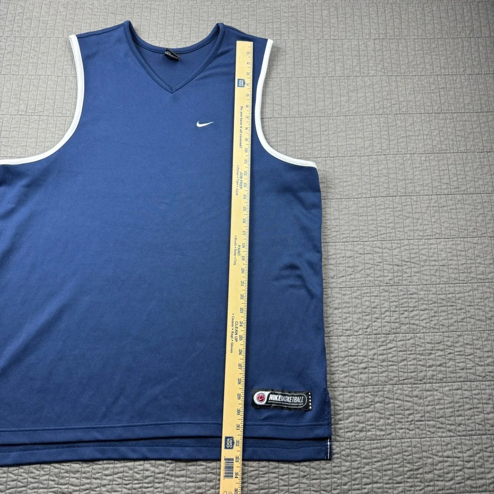 Vintage Nike Alpha Project Basketball Jersey Mens XXL Navy Blue Mesh Tank Top